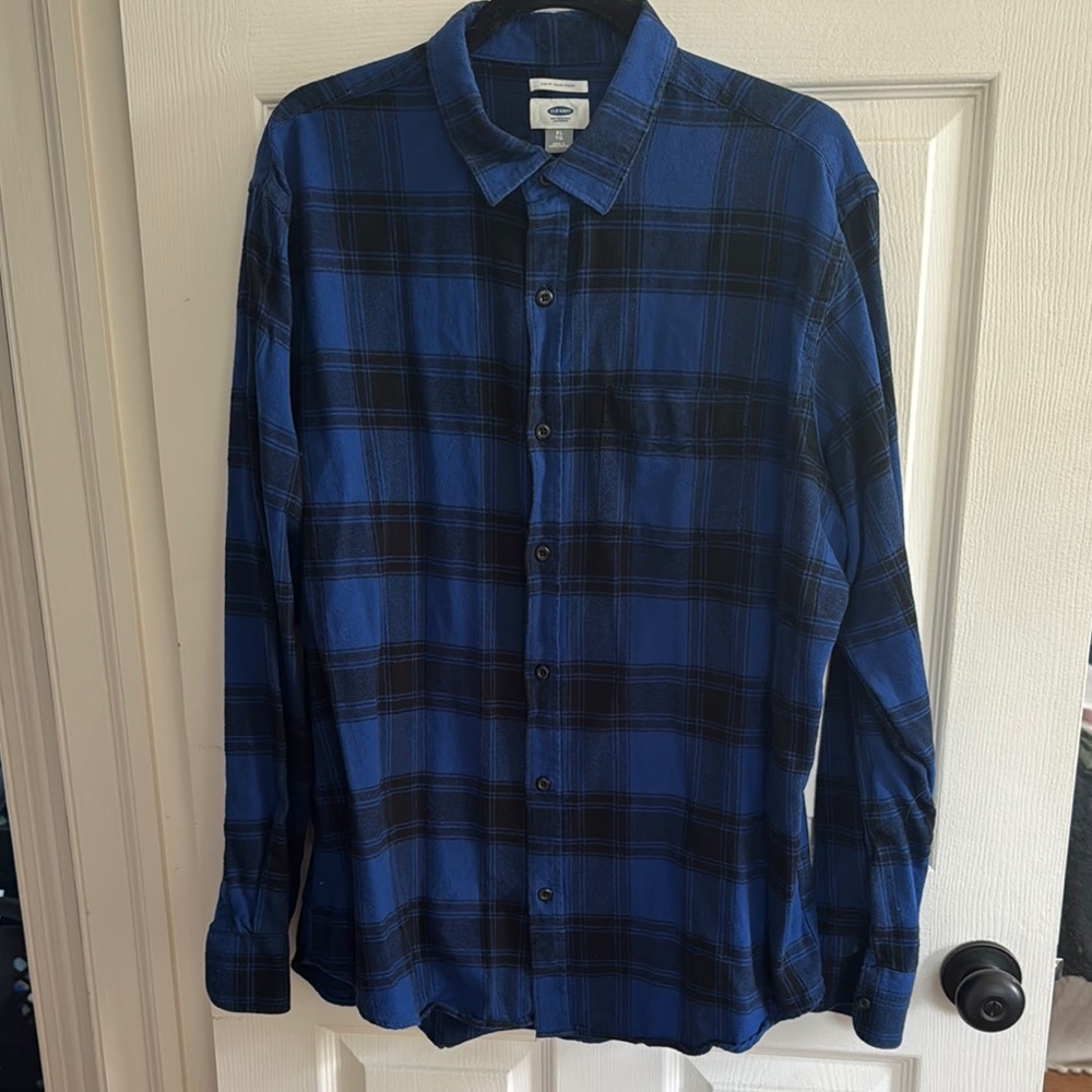 Men's Blue Plaid Shirt